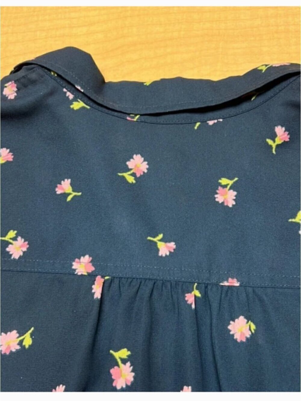New With Tags | J.Crew | Sz M | Mercantile Navy Floral Tie Waist Blouse - Picture 4 of 11